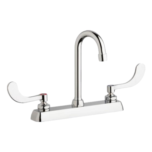 Chicago Faucets W8D-GN1AE35-317AB Deck Mounted Manual Sink Faucet