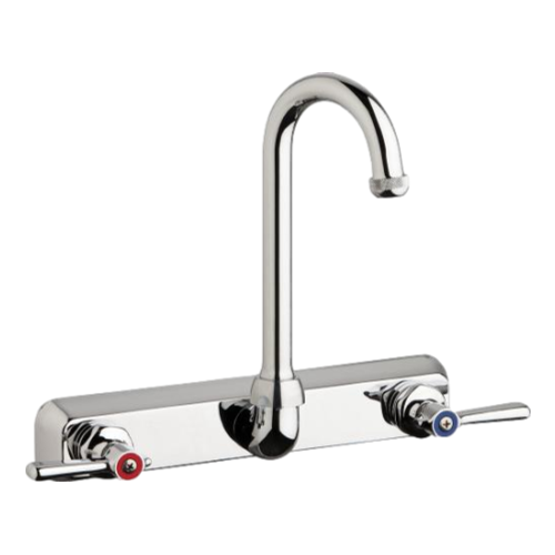 Chicago Faucets W8W-GN1AE1-369ABCP Wall Mounted Manual Sink Faucet