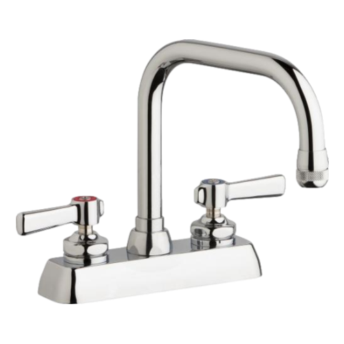 Chicago Faucets W4D-DB6AE1-369ABCP Deck Mounted Manual Sink Faucet