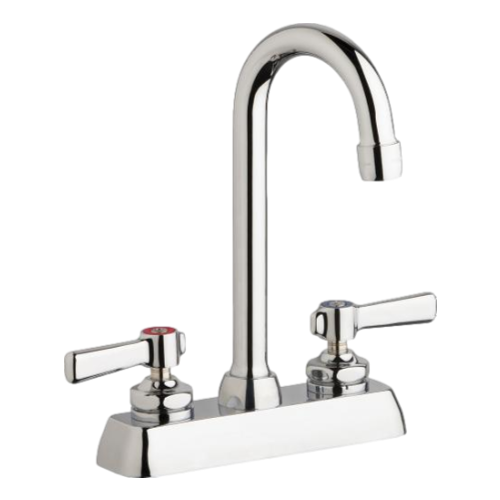 Chicago Faucets W4D-GN1AE35-369AB Deck Mounted Manual Sink Faucet