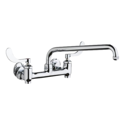 Chicago Faucets 640-L12E1-317YAB Wall Mounted Manual Sink Faucet