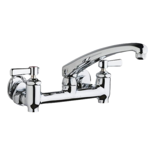 Chicago Faucets 640-L8E1-369YAB Wall Mounted Manual Sink Faucet