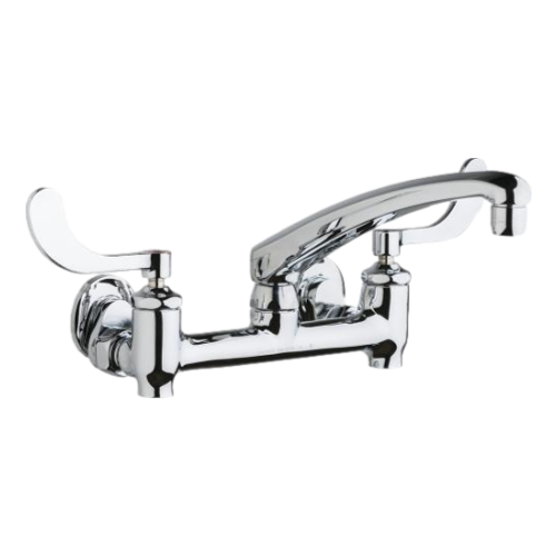 Chicago Faucets 640-L8E35-317YAB Wall Mounted Manual Sink Faucet
