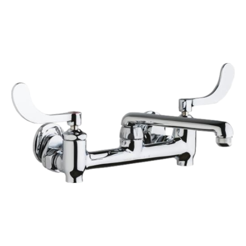 Chicago Faucets 640-S6E1-317YAB Wall Mounted Manual Sink Faucet