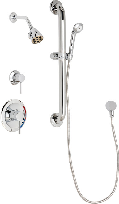 Chicago Faucets SH-PB1-11-013 Pressure Balancing Tub and Shower System with Shower Head and Hand Spray