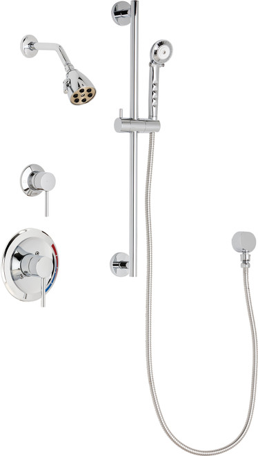 Chicago Faucets SH-PB1-11-031 Pressure Balancing Tub and Shower System with Shower Head and Hand Spray