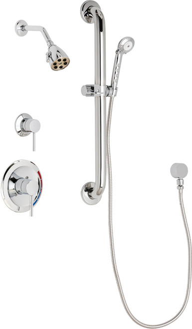 Chicago Faucets SH-PB1-11-033 Pressure Balancing Tub and Shower System with Shower Head and Hand Spray