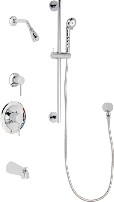 Chicago Faucets SH-PB1-12-131 Pressure Balancing  Shower System with Hand Spray and 24" Slide Bar