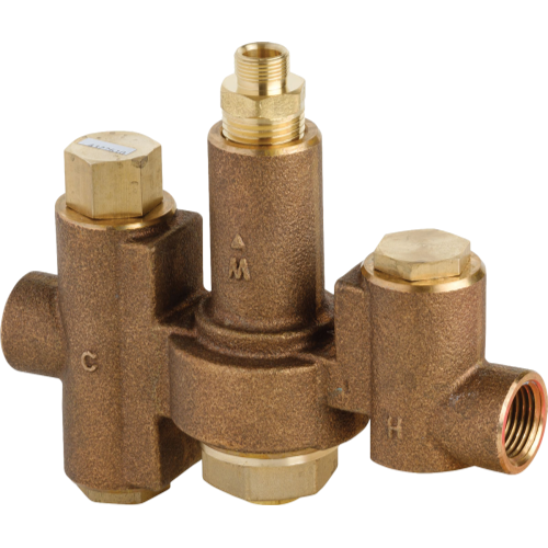 Chicago Faucets 132-LFABNF Emergency Thermostatic Mixing Valve W/Cold Water Bypass