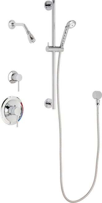 Chicago Faucets SH-PB1-13-041 Pressure Balancing  Shower System with Hand Spray and 24" Slide Bar