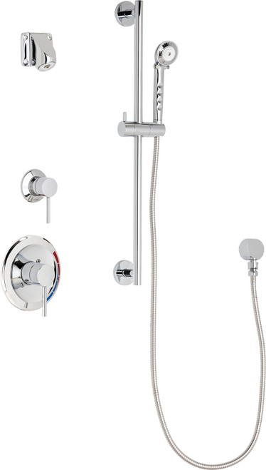 Chicago Faucets SH-PB1-15-011 Pressure Balancing  Shower System with Hand Spray and 24" Slide Bar
