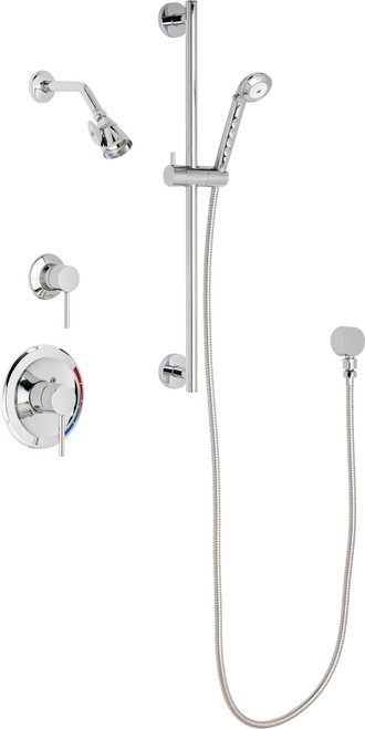 Chicago Faucets SH-PB1-16-021 Pressure Balancing  Shower System with Hand Spray and 24" Slide Bar