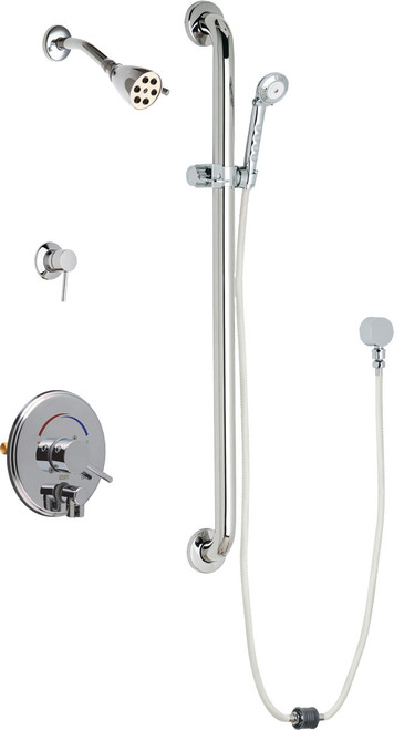 Chicago Faucets SH-PB4-31-034 Pressure Balancing Shower Fitting with Auto-Drain 