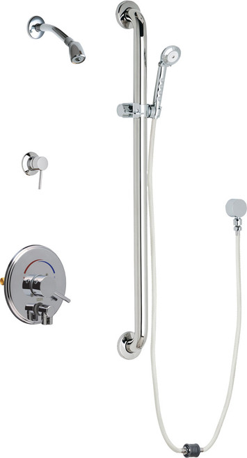 Chicago Faucets SH-PB4-33-054 Pressure Balancing Shower Fitting with Auto-Drain