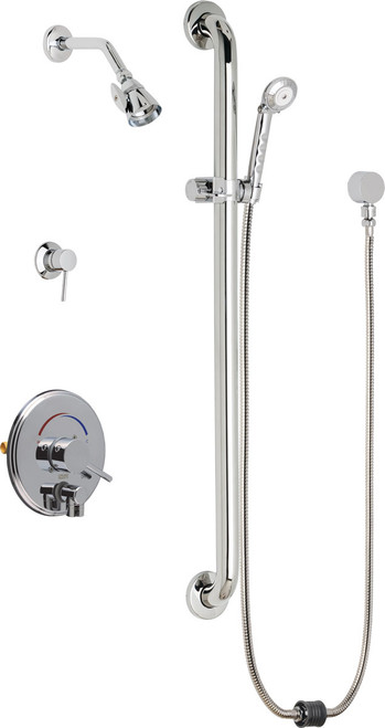 Chicago Faucets SH-PB4-37-044  Pressure Balancing Shower Fitting with Auto-Drain