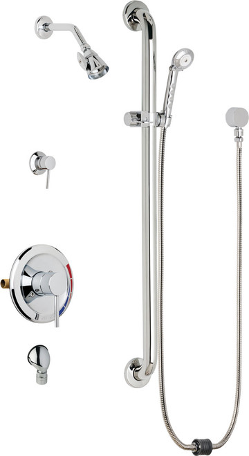 Chicago Faucets SH-PB5-36-024 Pressure Balancing Shower Fitting with Auto-Drain