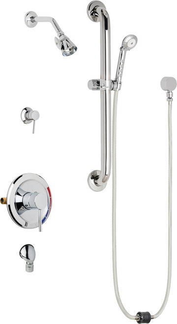 Chicago Faucets SH-PB5-36-053 Pressure Balancing Shower Fitting with Auto-Drain