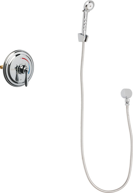 Chicago Faucets SH-TP1-00-020 Thermostatic/ Pressure Balancing Shower Fitting with Hand Spray and Wall Hook