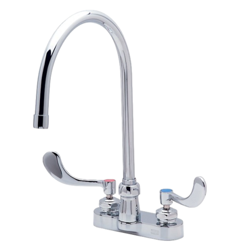 Zurn Z812C4-XL-16F AquaSpec 8" Centerset Gooseneck Faucet 4" Wrist Blade Handles 1.0 GPM