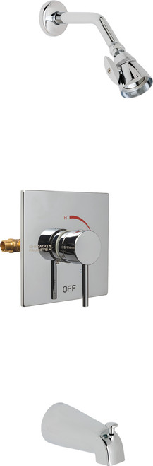 Chicago Faucets SH-TP2-06-100 Thermostatic/ Pressure Balancing Tub and Shower Fitting