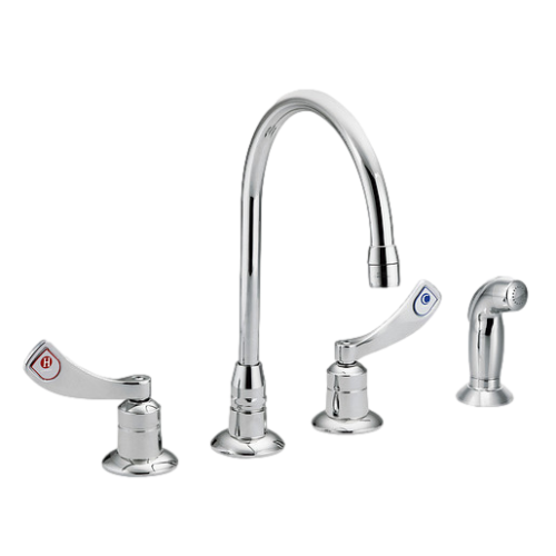 Moen 8244 M-DURA Chrome Two-Handle Kitchen Faucet 1.5 GPM