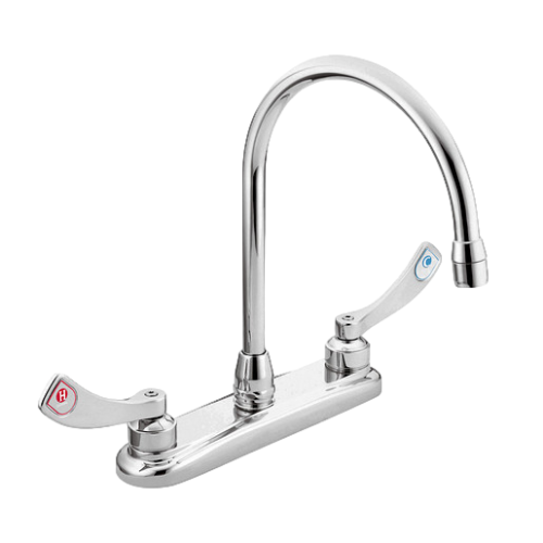 Moen 8289 M-DURA Chrome Two-Handle Kitchen Faucet 1.5 GPM