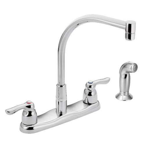 Moen 8792 M-BITION Two-Handle High Arc Kitchen Faucet With Side Spray