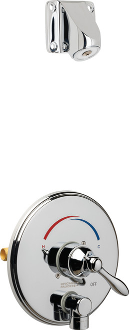 Chicago Faucets SH-TP4-04-000 Thermostatic/ Pressure Balancing Shower Fitting with Auto Drain and Ligature Resistant Shower Head