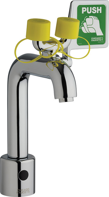 Chicago Faucets 8453-F11F-63ABCPT Touchless Emergency Eyewash with Faucet