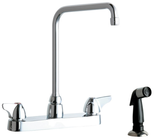 Chicago Faucets 1102-HA8E35ABCP Manual Sink Faucet with Side Spray