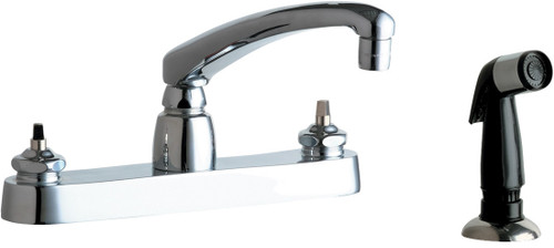 Chicago Faucets 1102-LEHAB Manual Sink Faucet with Side Spray