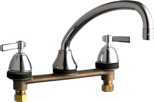 Chicago Faucets 1888-E35-369ABCP Manual Sink Faucet with Side Spray