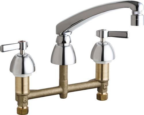 Chicago Faucets 201-AL8E29V317XKAB Deck-Mounted Manual Faucet with 8" Centers