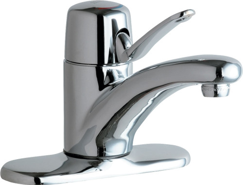 Chicago Faucets 2200-4E2805ABCP Deck-Mounted Manual Faucet with 4" Centers