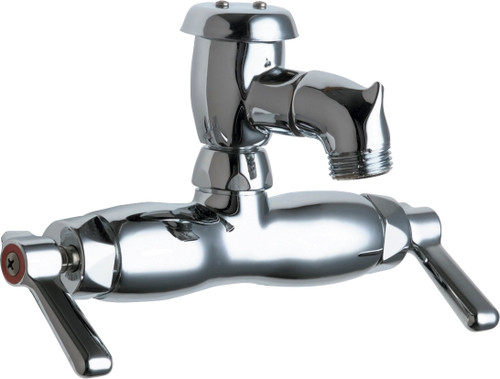 Chicago Faucets 305-VBLEA Wall-Mounted Manual Faucet with 3-3/8" Centers