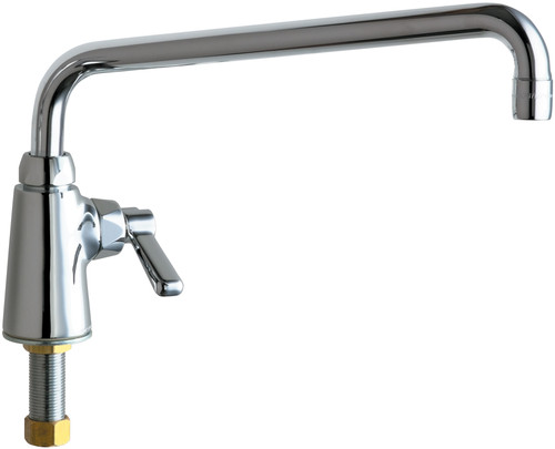 Chicago Faucets 349-L12E35ABCP Wall-Mounted Manual Faucet Single-Hole, Single-Supply