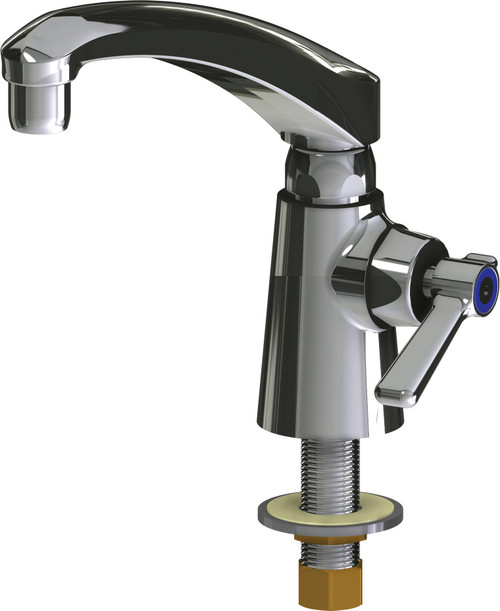 Chicago Faucets 349-L8ABCP Deck-Mounted Manual Faucet Single-Hole, Single-Supply