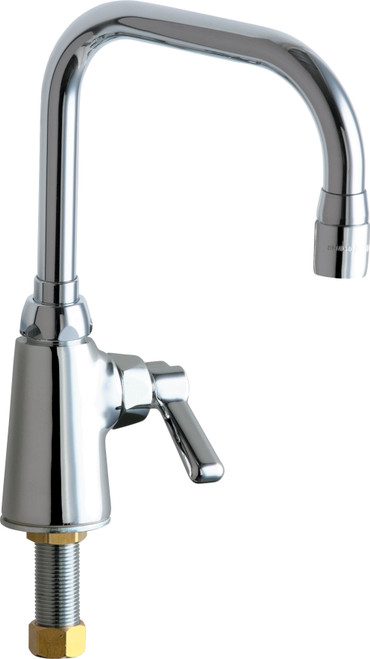 Chicago Faucets 350-DB6AE3ABCP Deck-Mounted Manual Faucet Single-Hole, Single-Supply