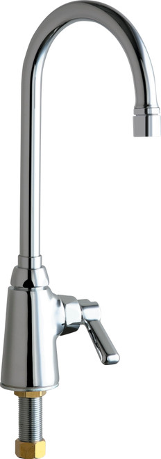 Chicago Faucets 350-VPAABCP Deck-Mounted Manual Faucet Single-Hole, Single-Supply