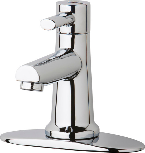 Chicago Faucets 3510-4E2805AB Deck-Mounted Manual Faucet with 4" Centers