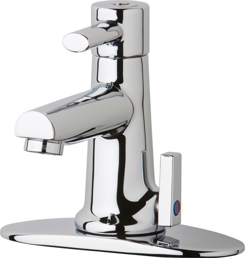 Chicago Faucets 3512-4E39VPAB Deck-Mounted Manual Faucet with 4" Centers