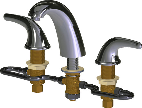 Chicago Faucets 405-H401AB Deck-Mounted Manual Faucet with Adjustable Centers