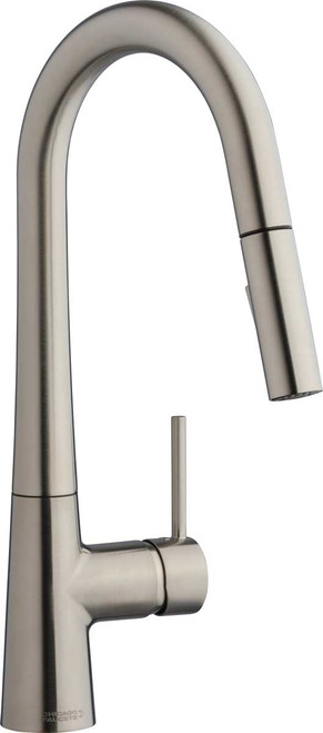 Chicago Faucets 434-ABBN Deck-Mounted Kitchen Faucet with Pull Down Spout