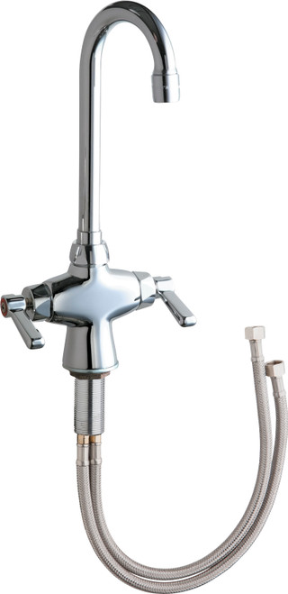 Chicago Faucets 50-GN1AE3ABCP Deck-Mounted Manual Faucet, Single-Hole Mounting
