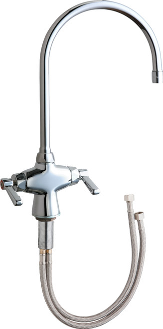 Chicago Faucets 50-GN8AE3ABCP Deck-Mounted Manual Faucet, Single-Hole Mounting