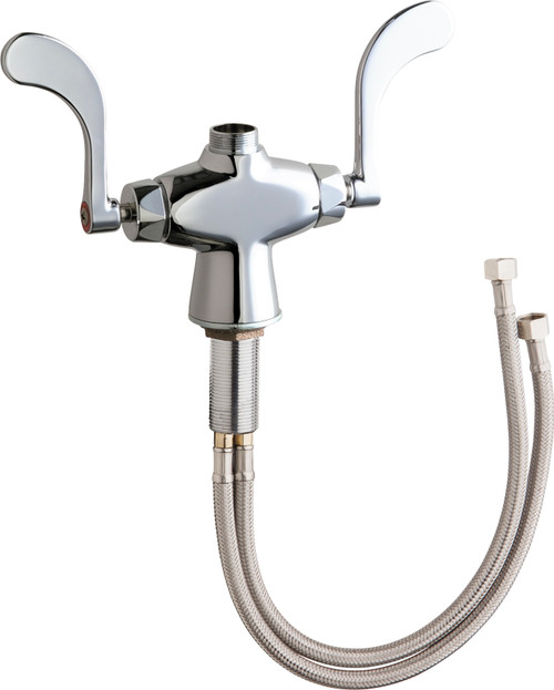 Chicago Faucets 50-LES317XKAB Deck-Mounted Manual Faucet, Single-Hole Mounting