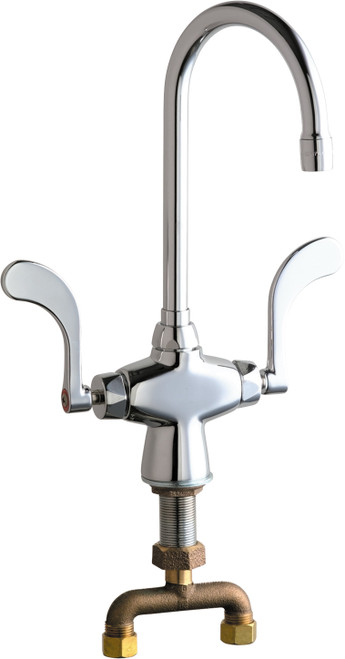 Chicago Faucets 50-TE35-317XKABCP Deck-Mounted Manual Faucet, Single-Hole Mounting