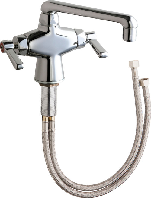 Chicago Faucets 51-XKABCP Deck-Mounted Manual Faucet, Single-Hole Mounting
