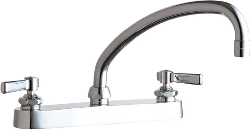 Chicago Faucets 527-L9ABCP Deck-Mounted Manual Faucet with 8" Centers