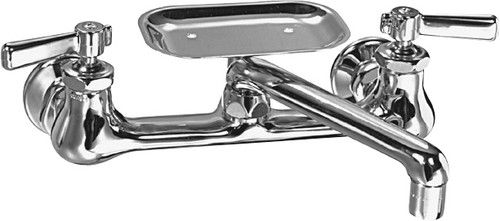 Chicago Faucets 540-E35ABCP Wall-Mounted Manual Faucet with Adjustable Centers